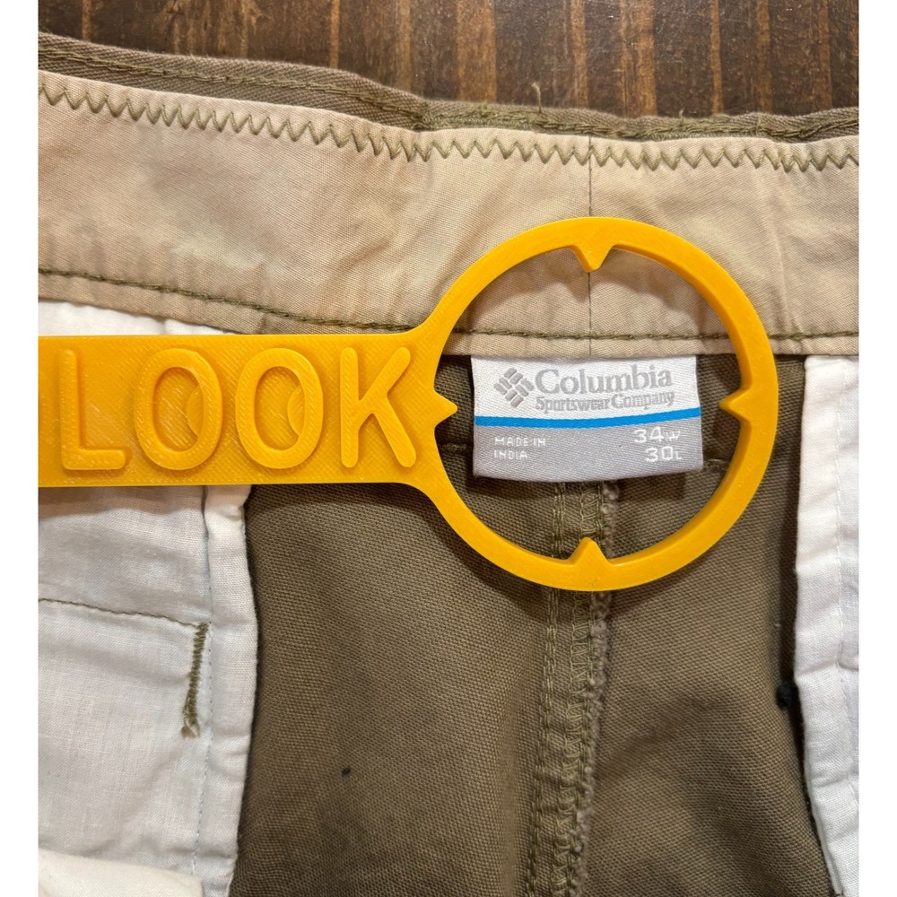 COLUMBIA Mens 34x30 Khaki Chino Pants Regular‎ Fit Stretch Casual - Picture 7 of 10
